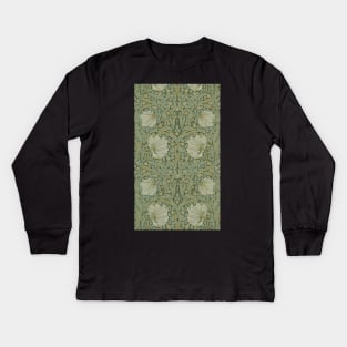 Pimpernel by William Morris, Vintage Textile Art Kids Long Sleeve T-Shirt